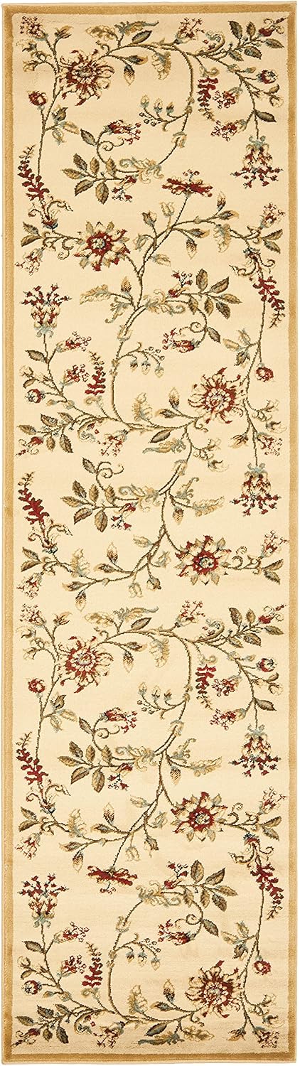 Alfombra pasillo 2ft3pulg x 10ft marfil multicolor