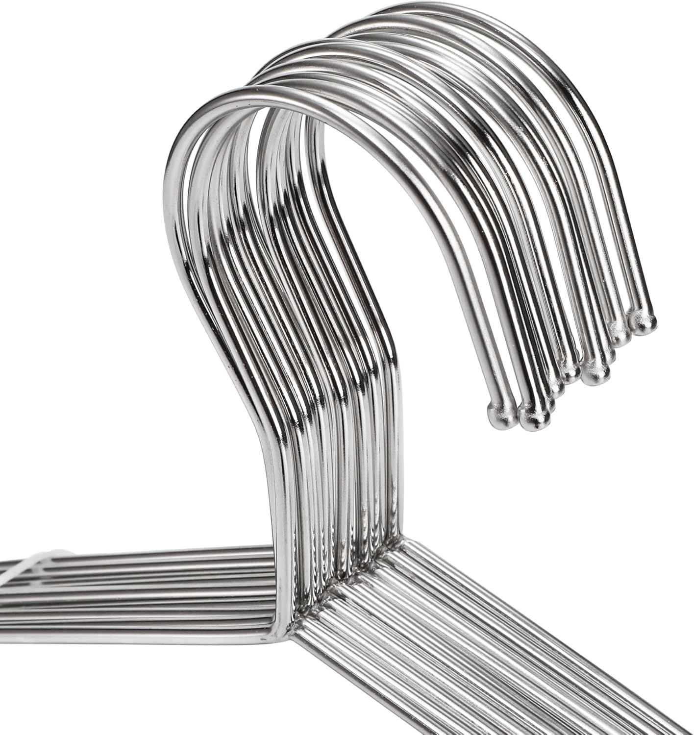 50 Perchas Acero Inox para Niños 12.5"