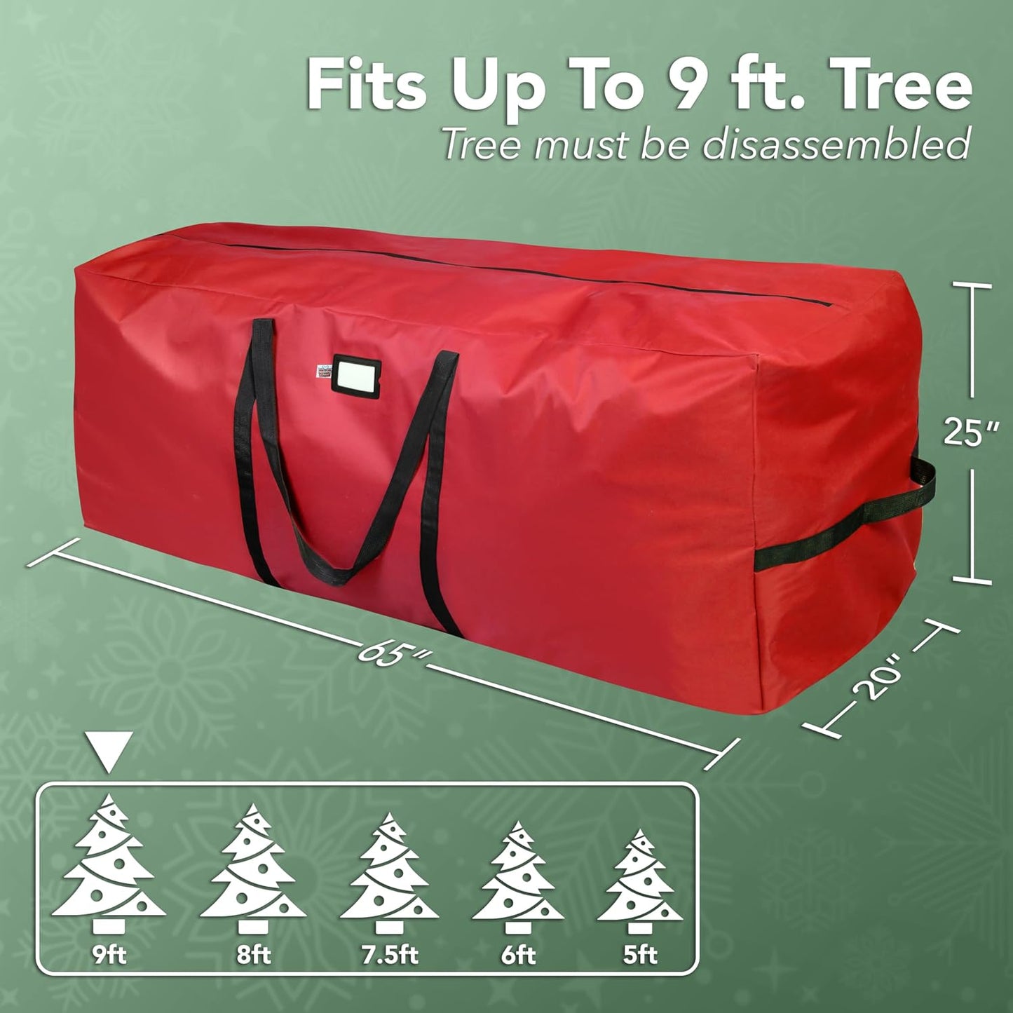 Bolsa almacenamiento árbol Navidad 9ft impermeable