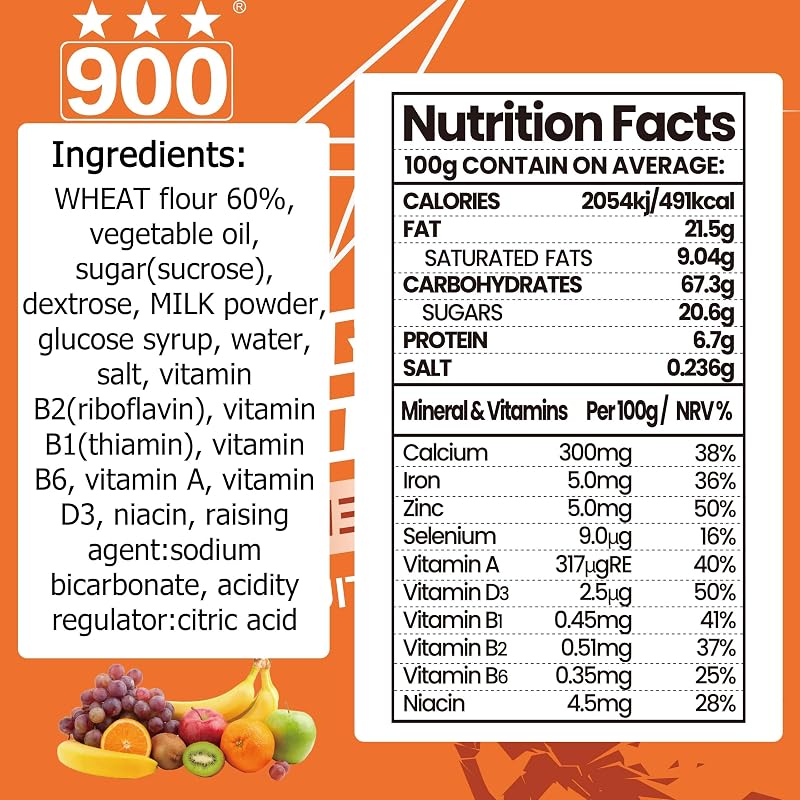 Barras de Alimentos de Emergencia con Sabor a Frutas