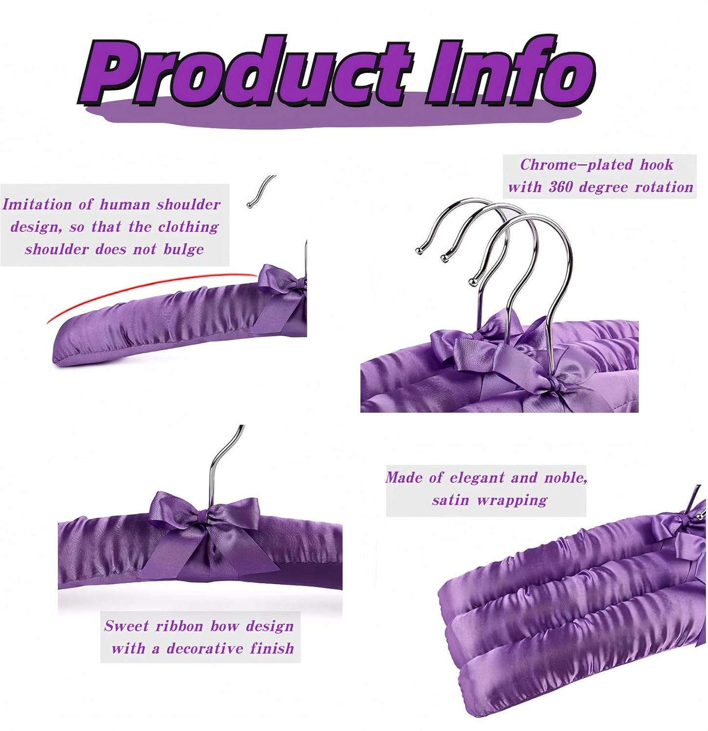 Perchas acolchadas antiderrap para ropa mujer