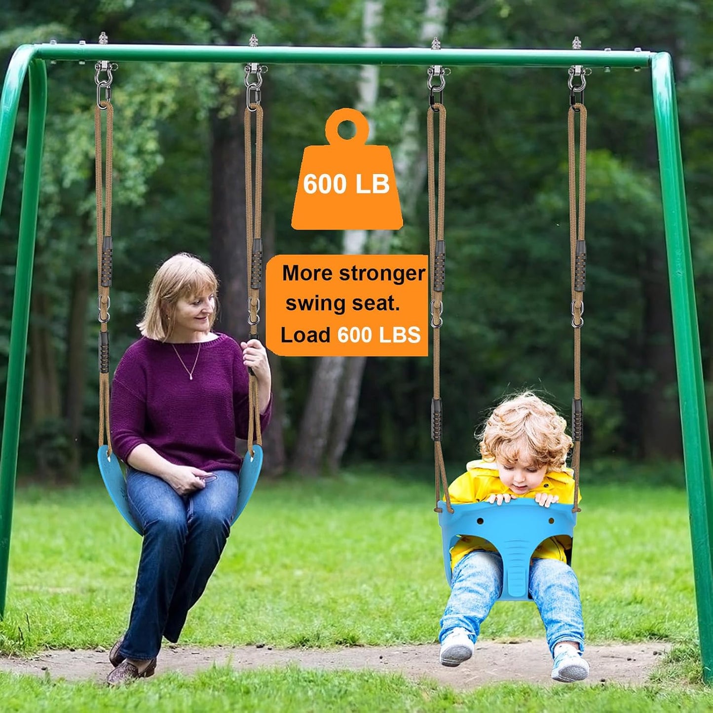 Asiento columpio niños elefante 600lb altura ajustable