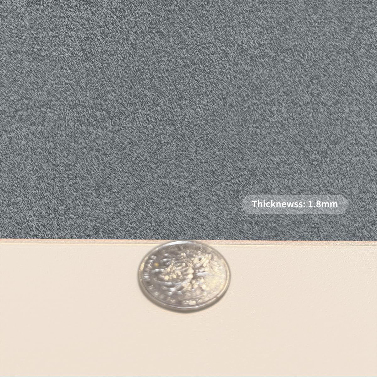 Almohadilla mesa cuadrada impermeable 46x46pulg gris claro
