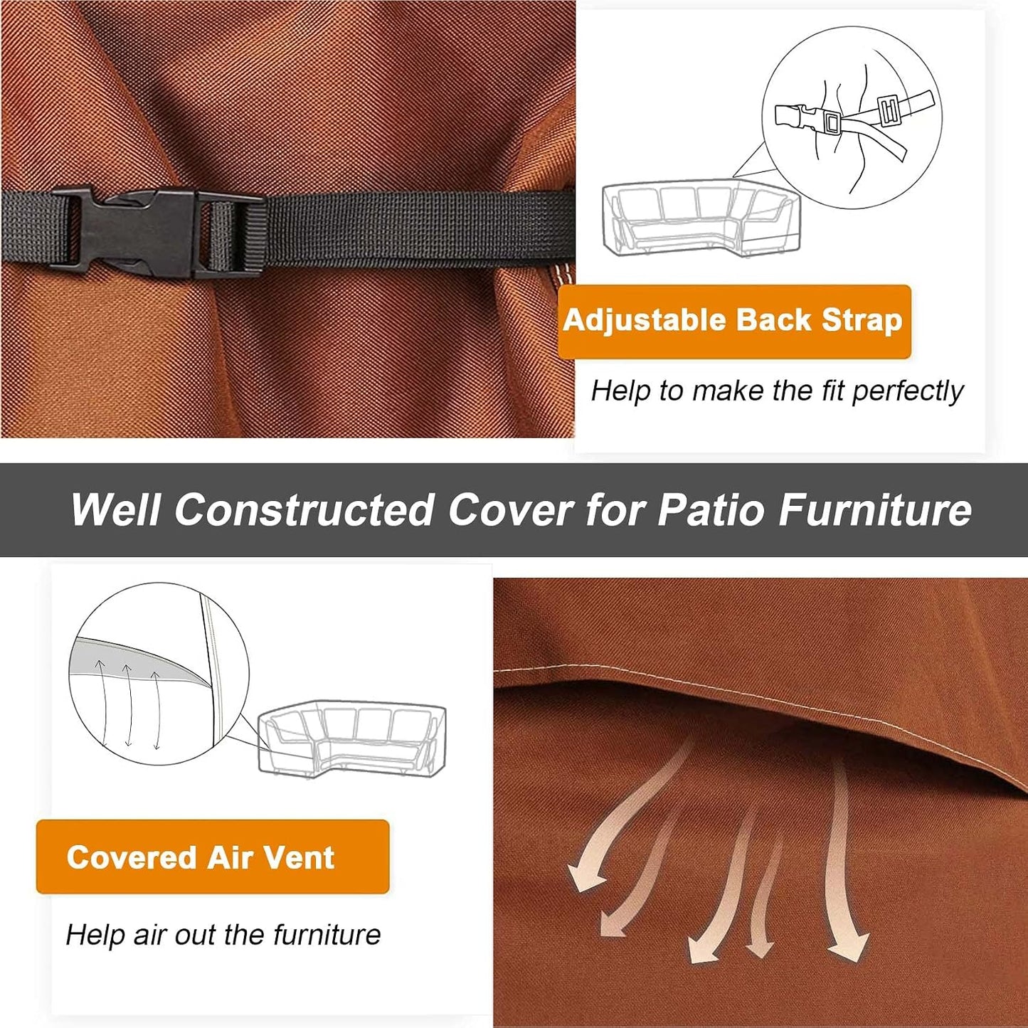 Funda kit salón V resistente agua 100x100x30