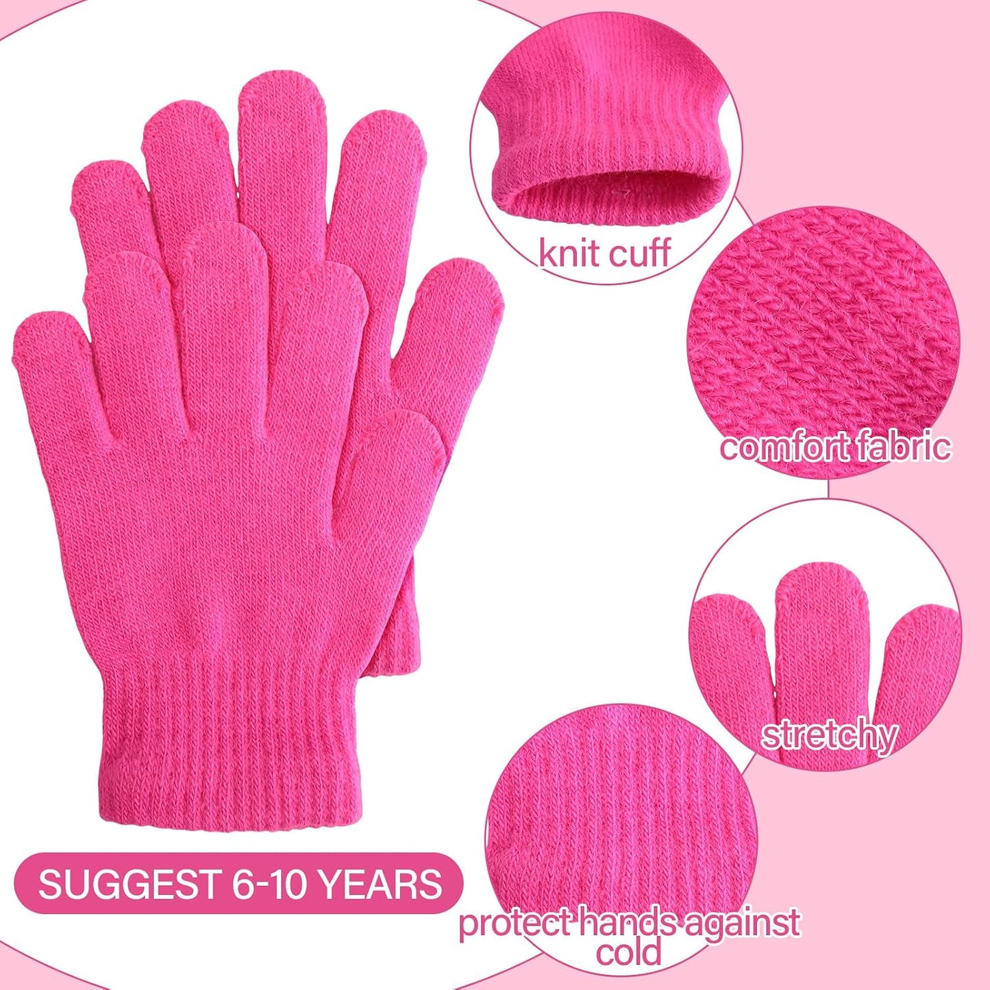 Set 2 Pzas Guantes Calor Invierno Niños Unisex Deporte