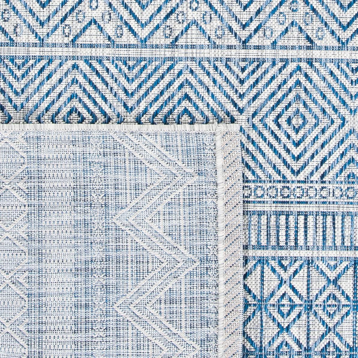 Alfombra pasillo 2'3"x6'7" gris/azul marino impermeable