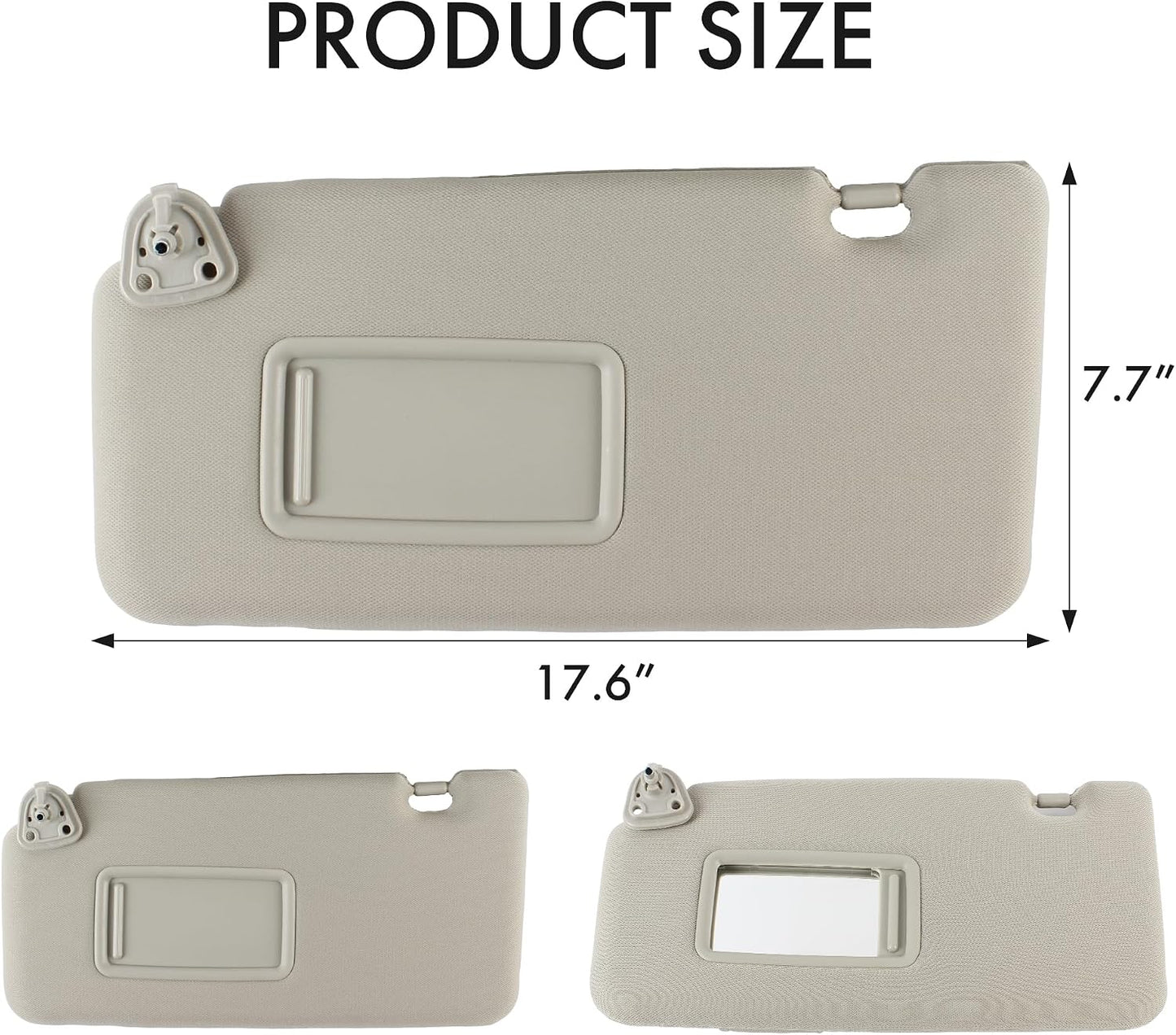 Visera solar Nissan Versa 07-12 UV espejo maquillaje beige