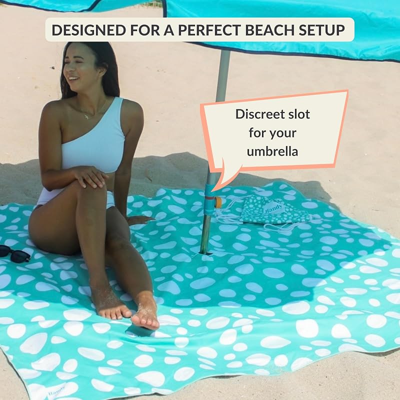Manta playa microfibra felpa extra grande con bolsillos