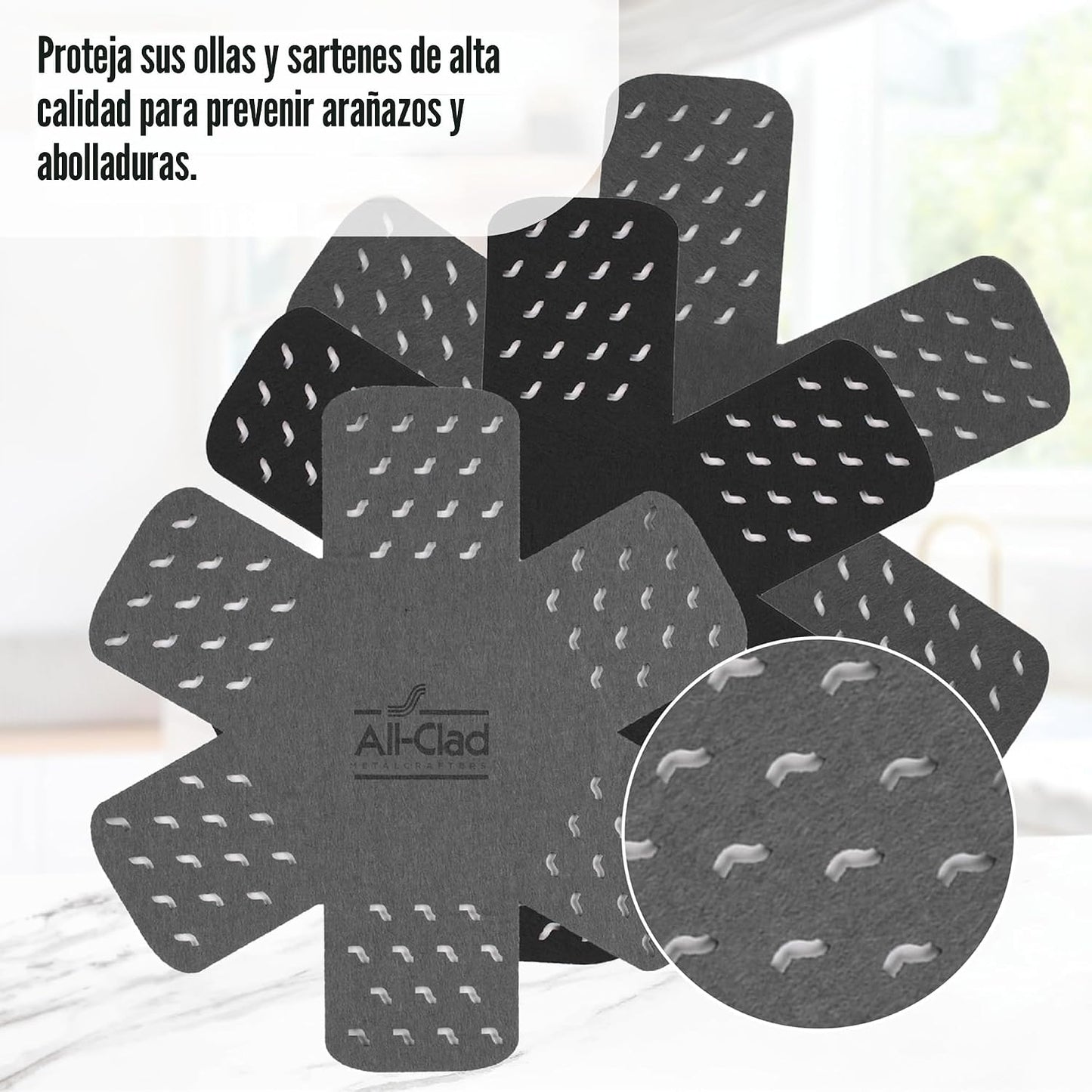 Protectores cocina All-Clad para olla sartén 3 pzas negro