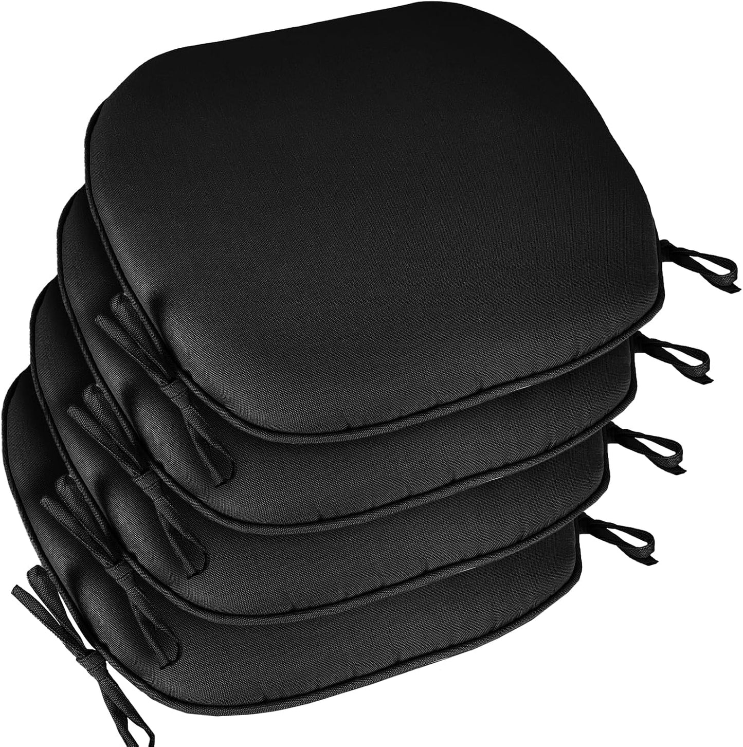4 Cojines Silla Exterior 17x16" Resistentes Agua Forma U