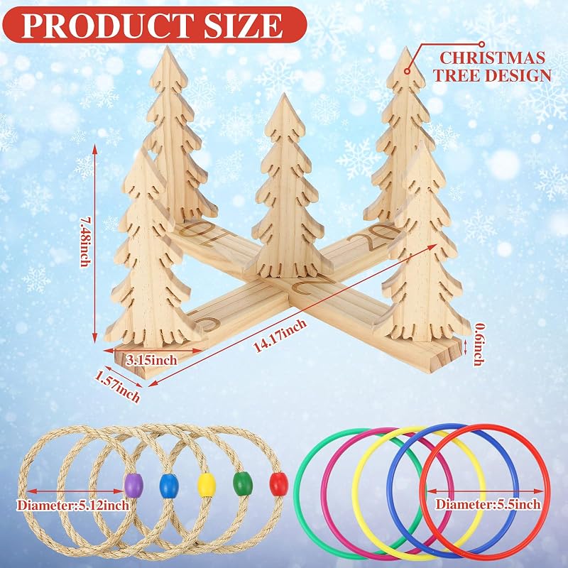 Set anillos árbol navidad 5 marcadores 10 anillos