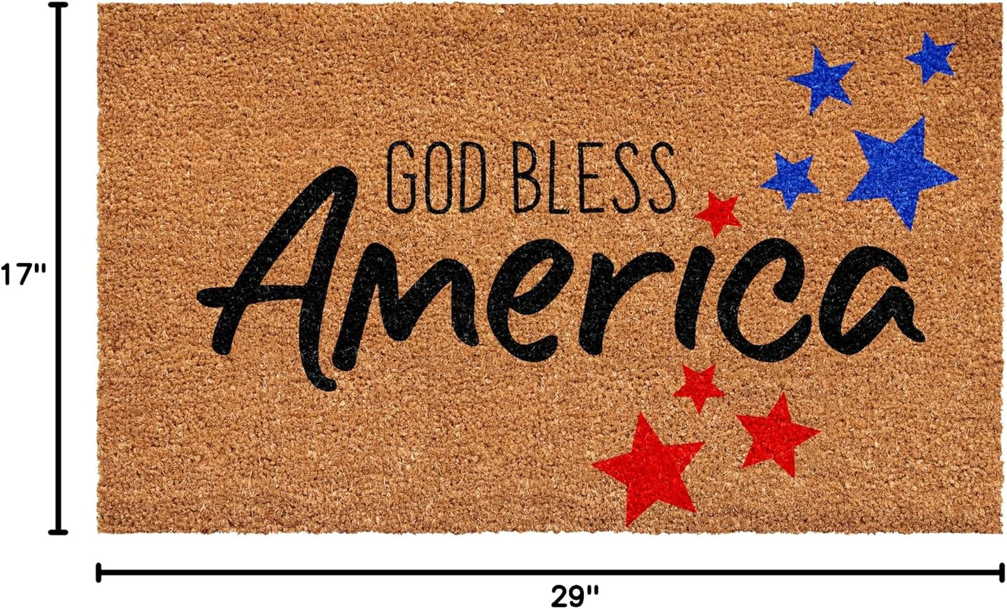 Felpudo God Bless America 17x29"