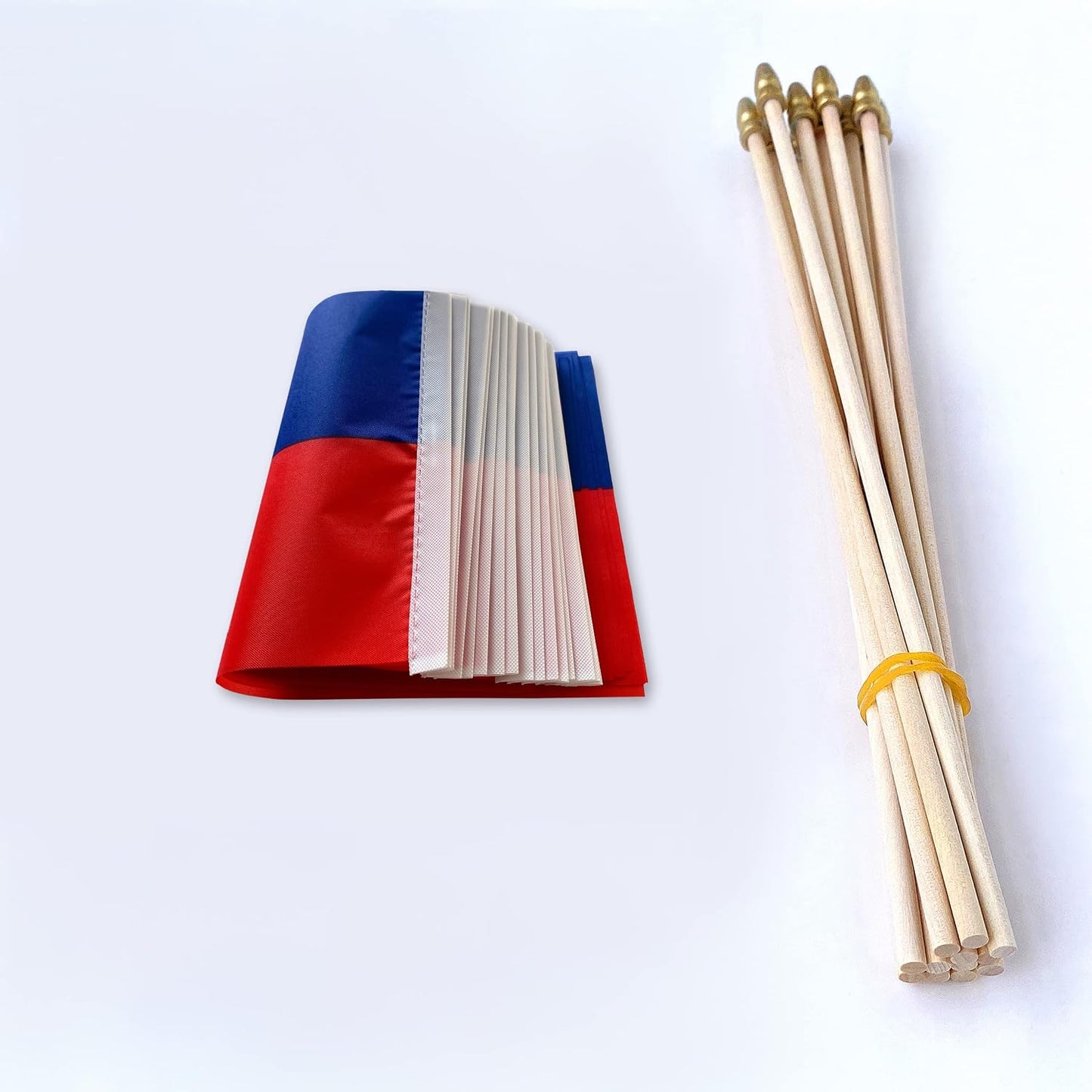 Banderas haitianas 5x8pulg set 12