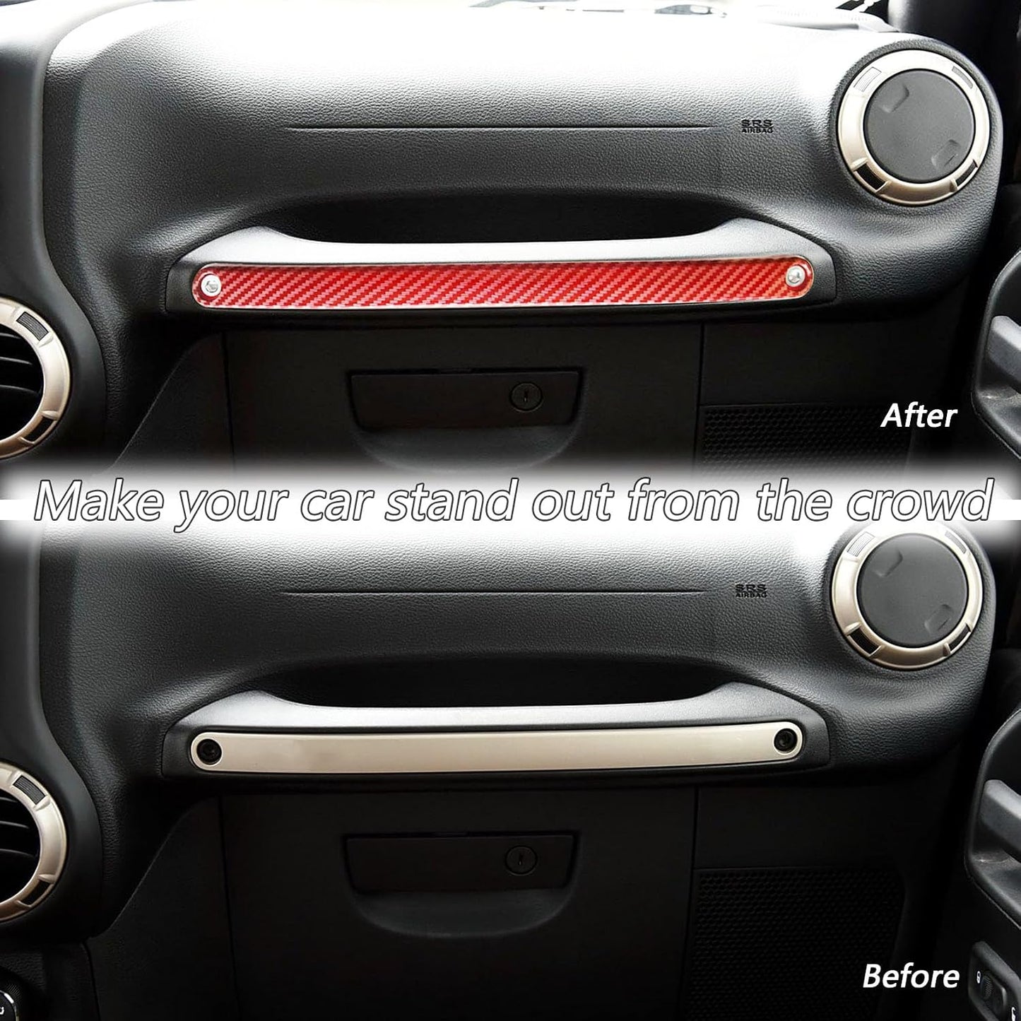 Cubierta asa agarre copiloto Wrangler JK 11-17 Rojo