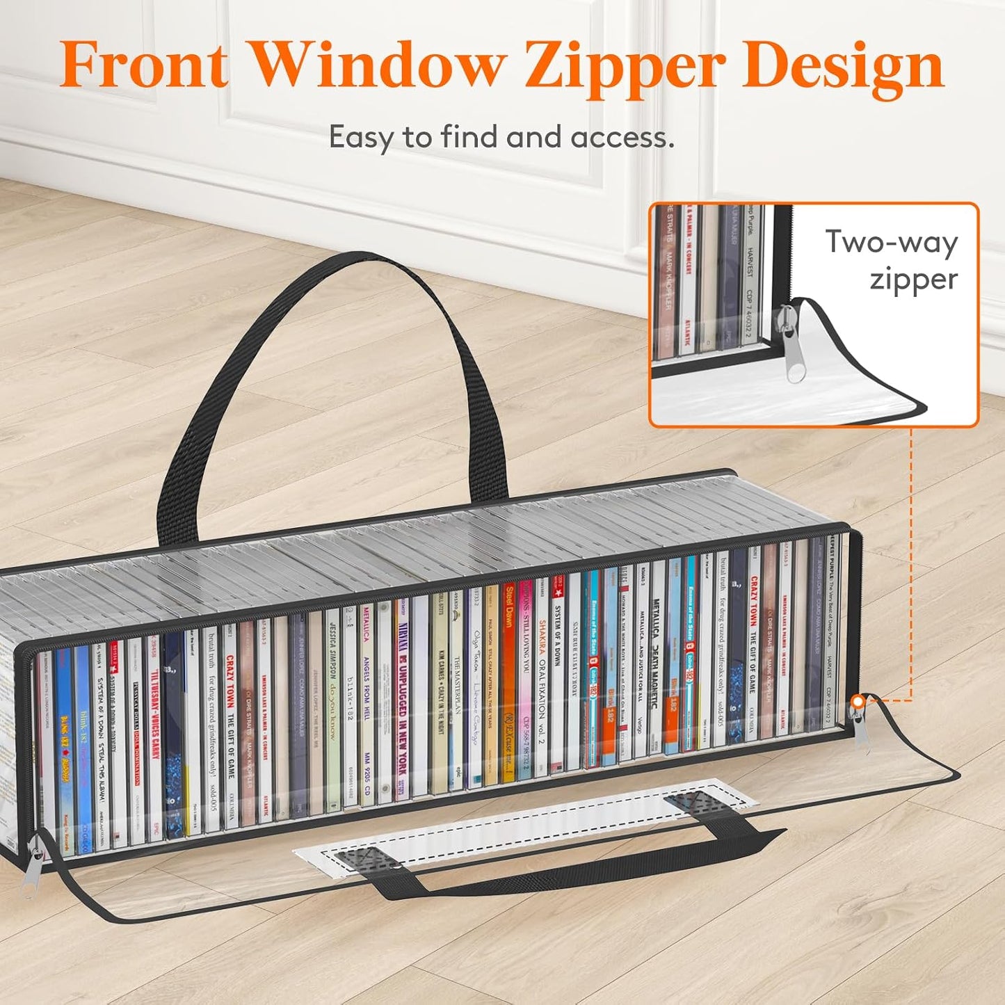 Bolsas PVC transparente para CD con cremallera 2 pzas