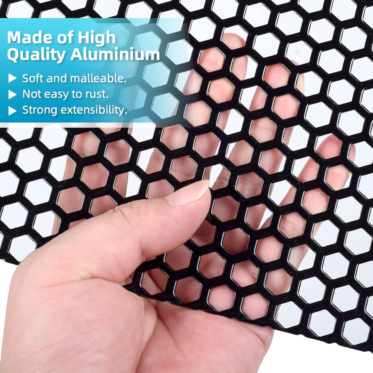 Malla universal 40x13" para parachoques auto de aluminio