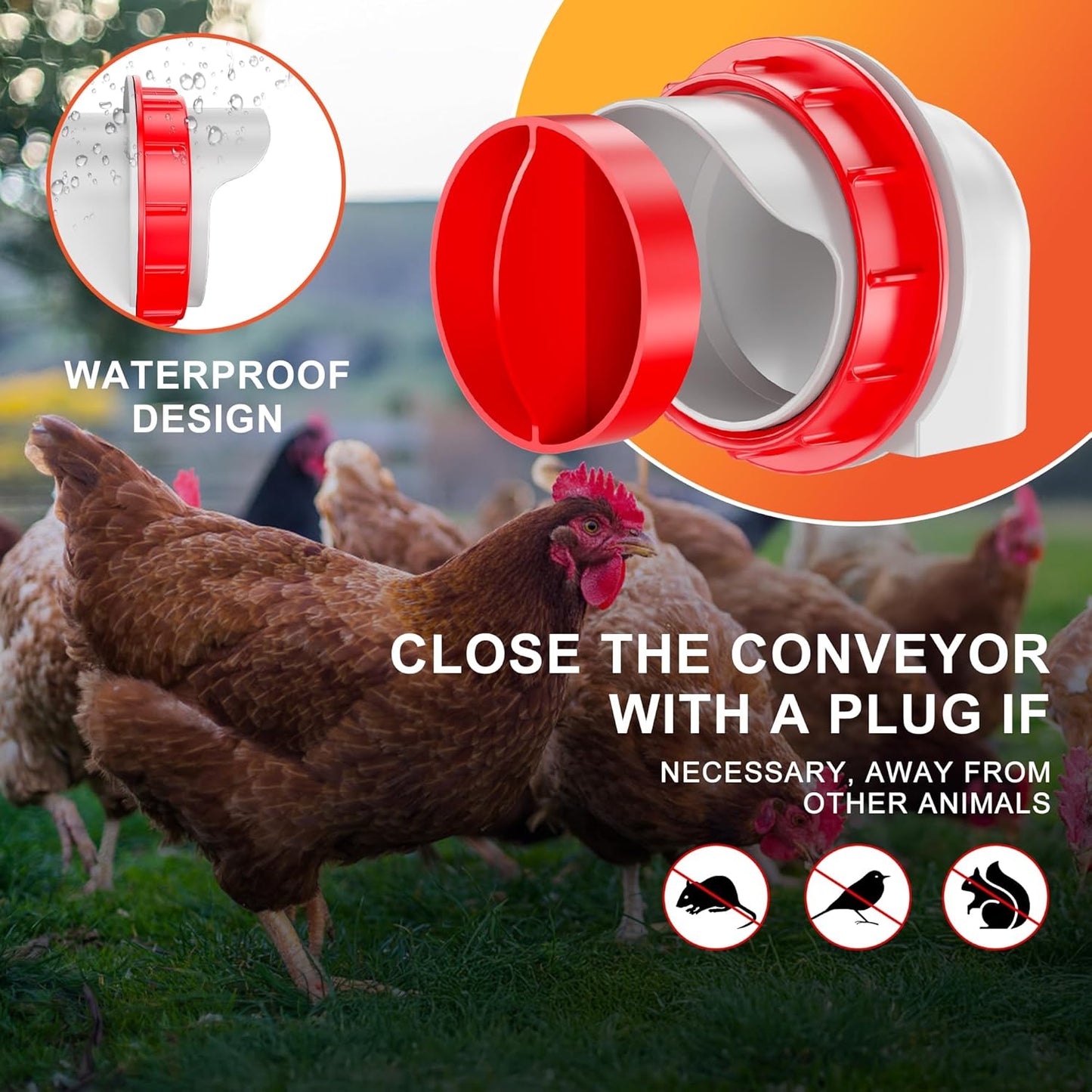 Comedero pollos 8 puertos con tetillas de agua