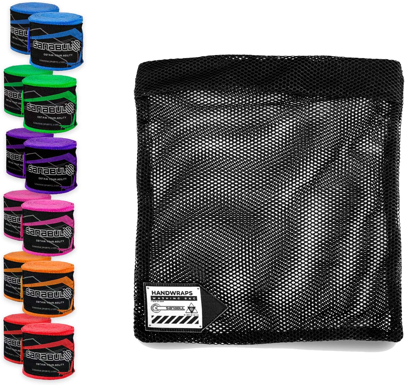 Bolsa lavandería malla con cremallera color negro grande