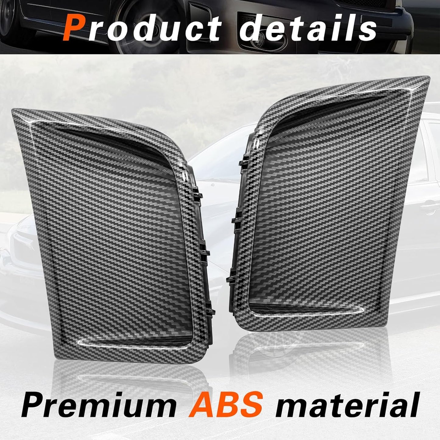 Cubierta bisel lateral parachoques Subaru WRX Sti fibra