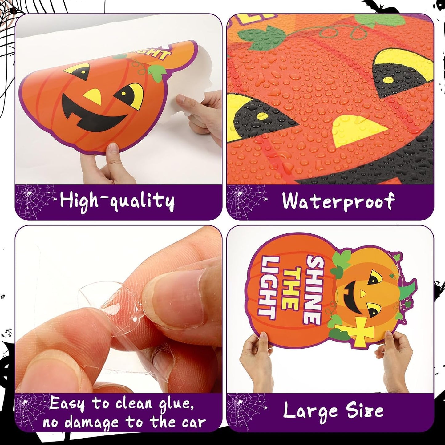 18 kits decoración Halloween para automóvil calabaza Jesús