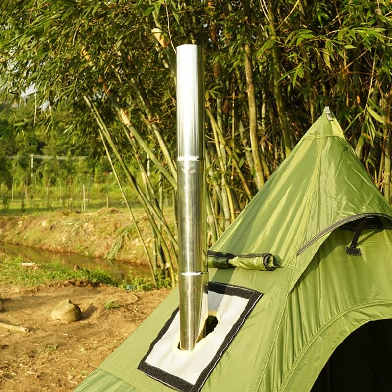 Tubo estufa leña 2.36pulg conducto chimenea recto camping