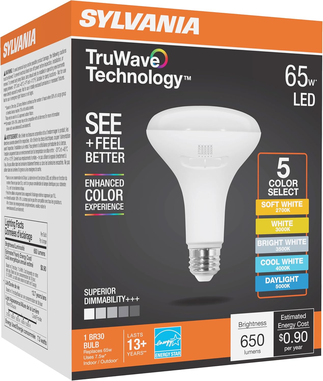 Bombilla LED inundación BR30 dimmable