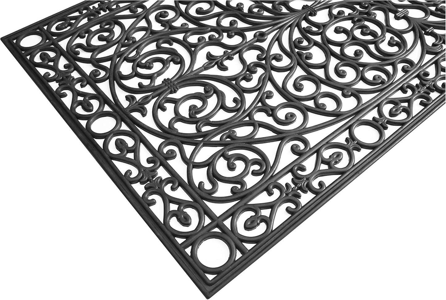 Felpudo goma 3x6ft color negro