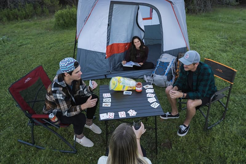 Mesa campamento aluminio enrollable rápida compacta