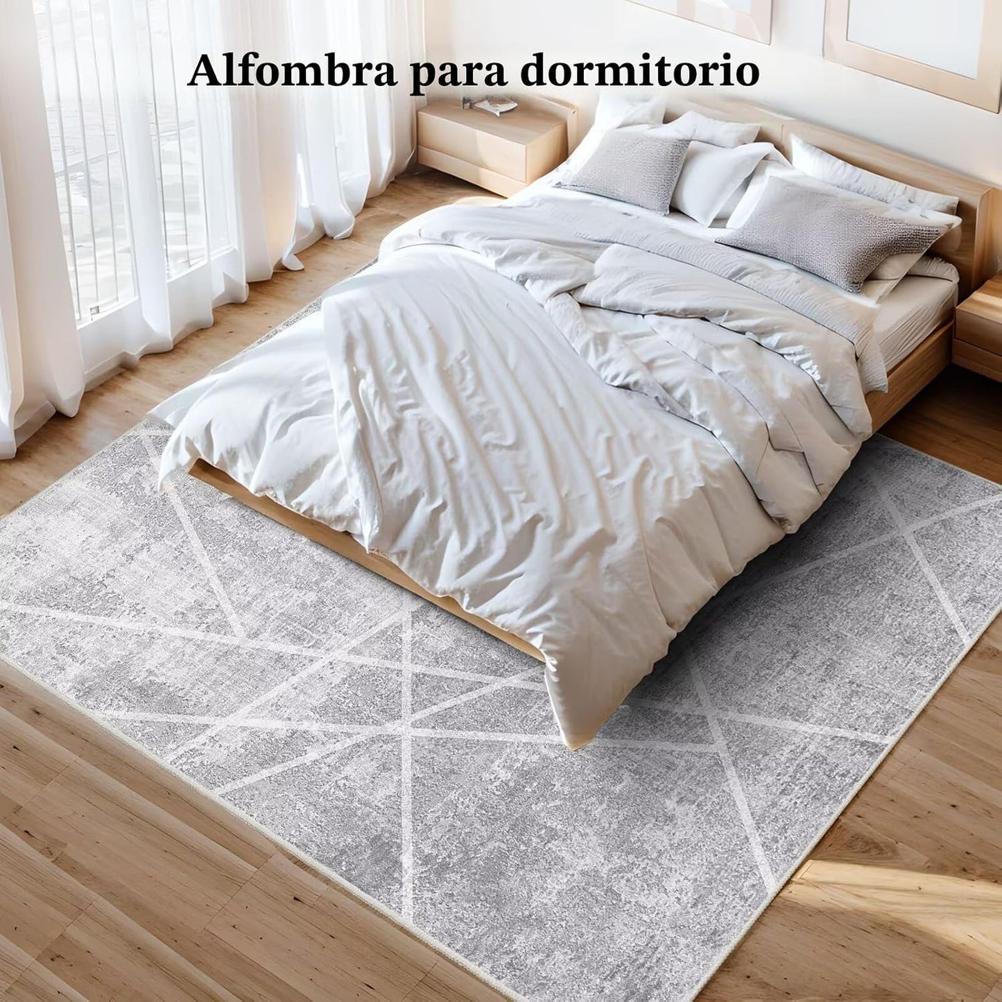 Alfombra Moderna 5x7 Espuma 10mm Sala Dormitorio
