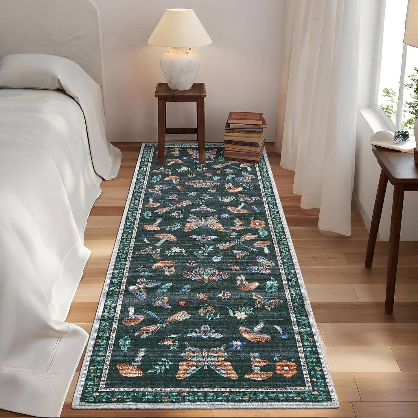 Alfombra antideslizante pasillo cocina baño 2x6 negra