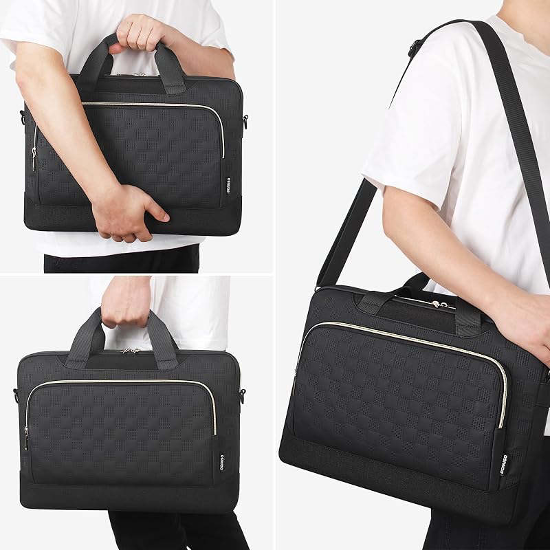 Maletín laptop 17-17.3 pulg negra para hombre mujer oficina