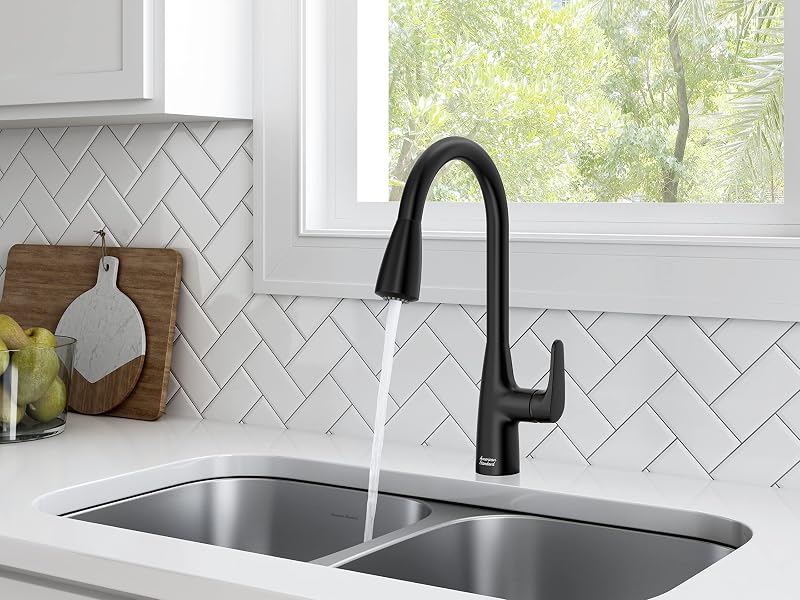 Grifo cocina desplegable con pulverizador negro mate