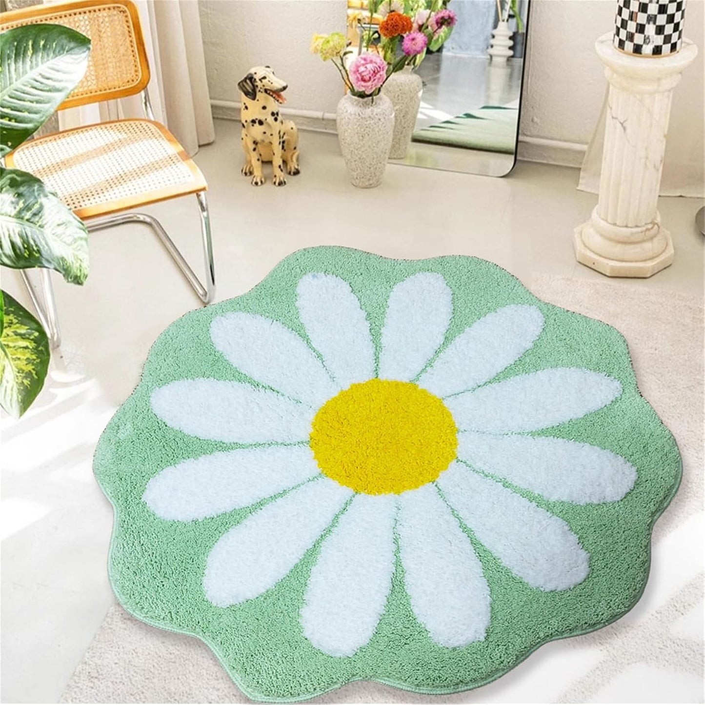 Alfombra floral copetuda 39.4" dormitorio sala niños