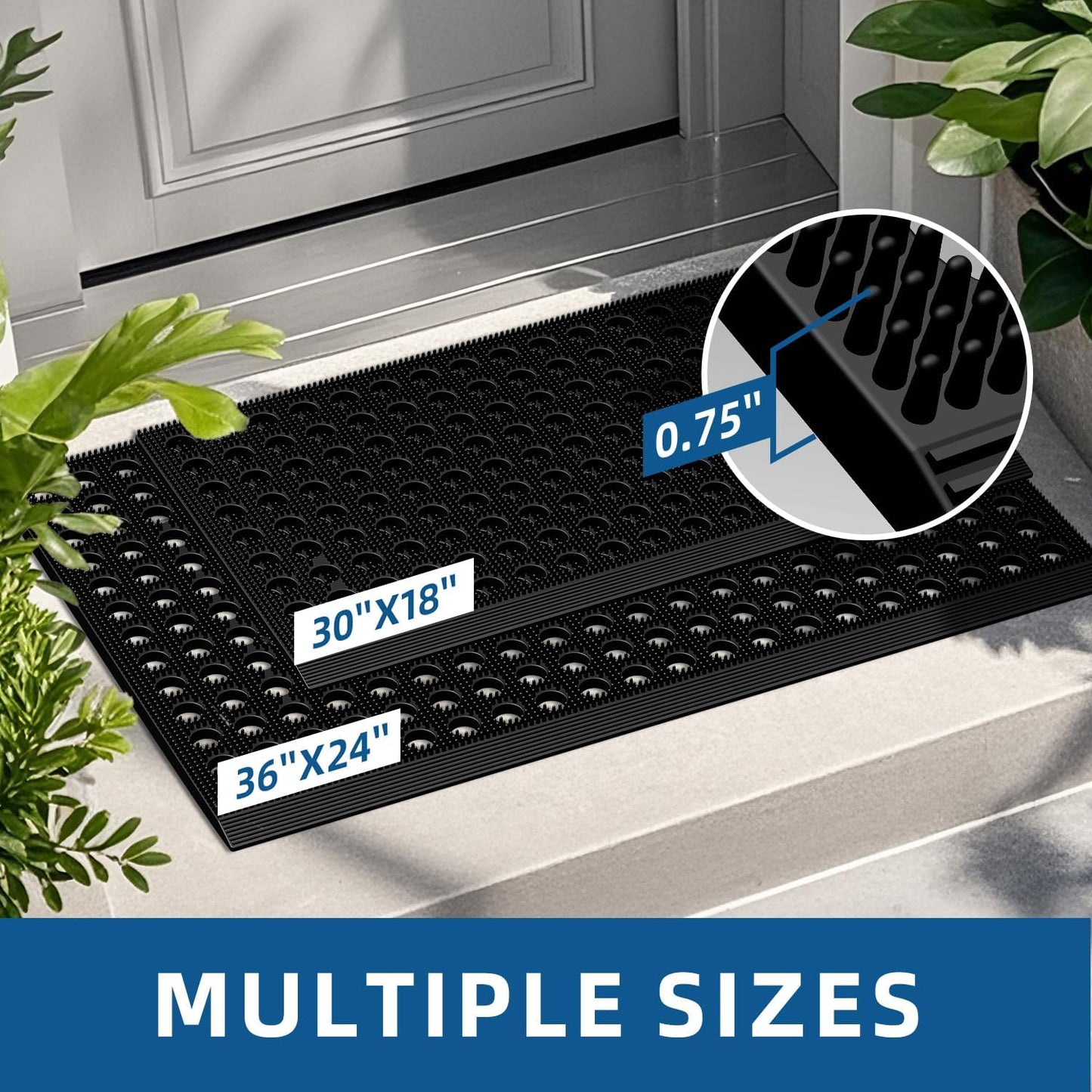 Tapete puerta delantera impermeable antiderrap