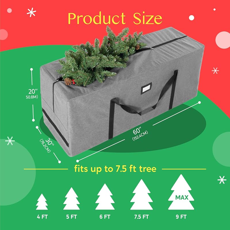 Bolsa almacenamiento árbol Navidad 9ft tela Oxford