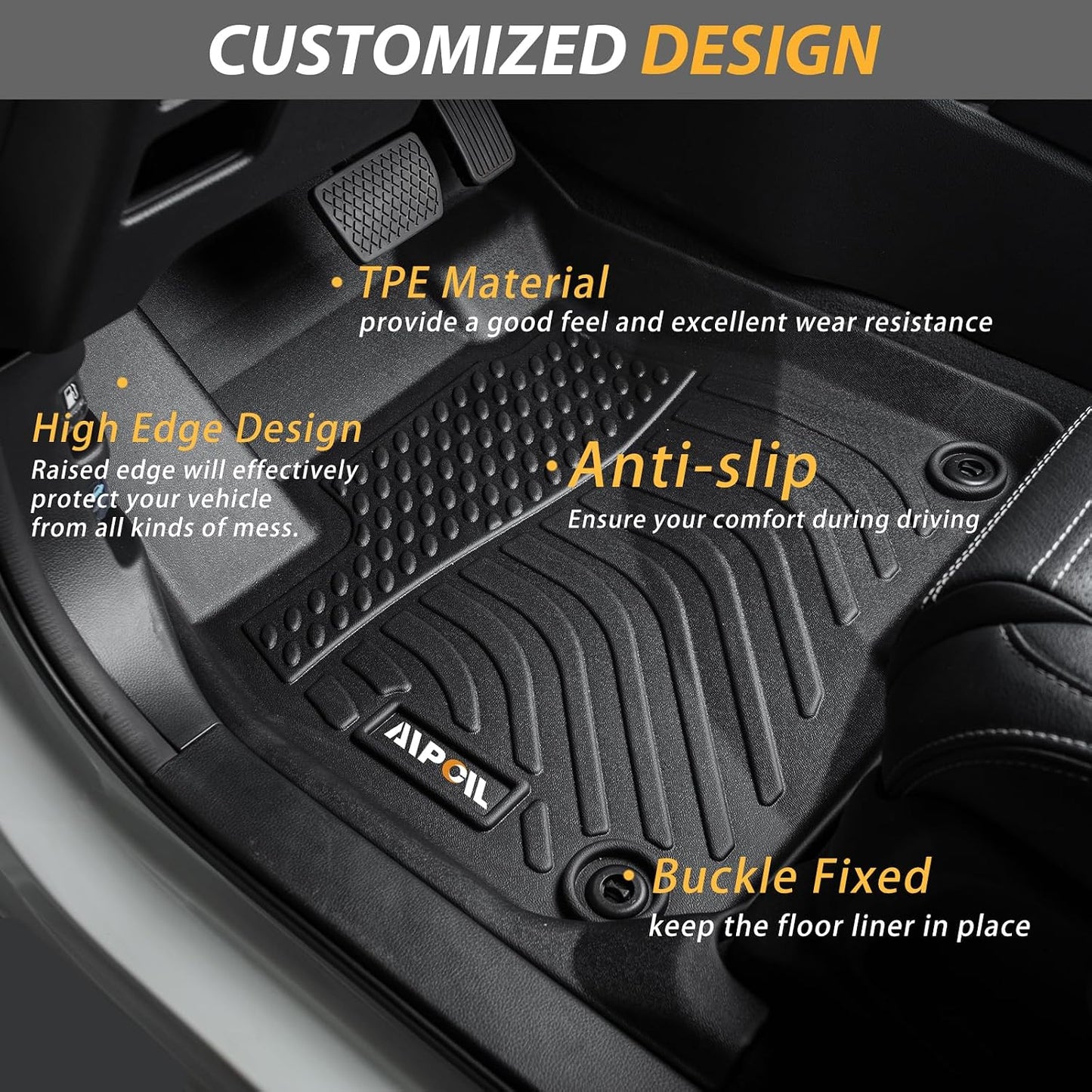 Set alfombrillas carga TPE antiderrap Ford Escape 13-19