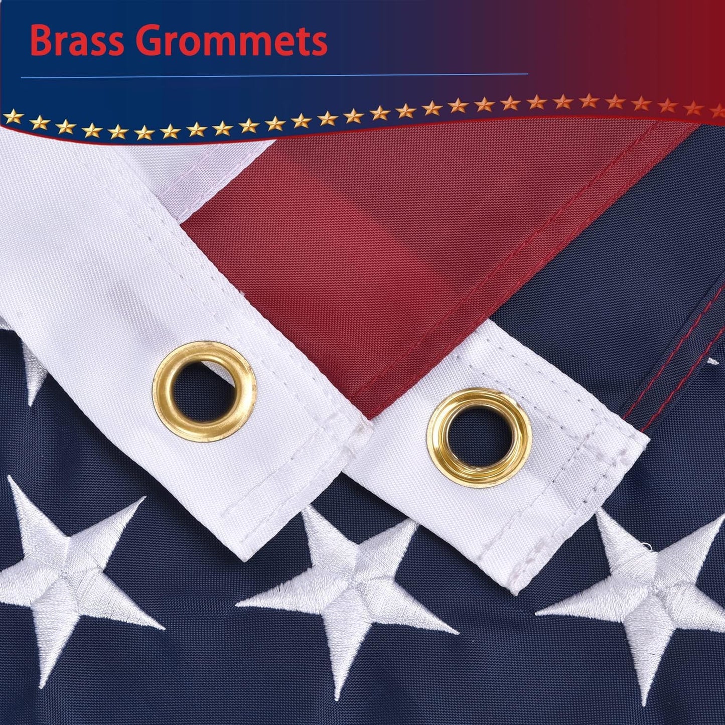 Bandera estadounidense 4x6ft resistente con estrellas