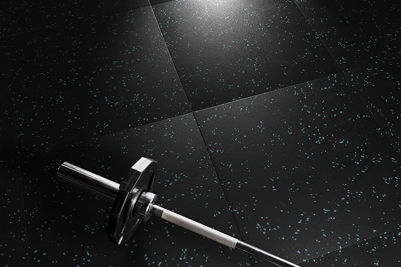 Azulejos goma gruesa 1x20x20 pulg gris/negro