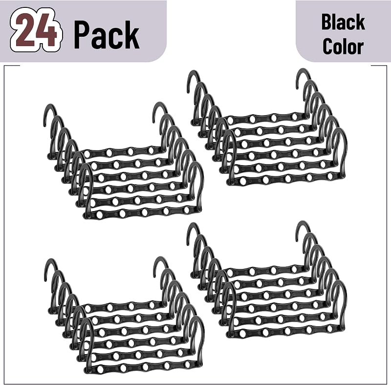 Perchas plegables 24 pzas plástico 5 ranuras ahorrar espacio