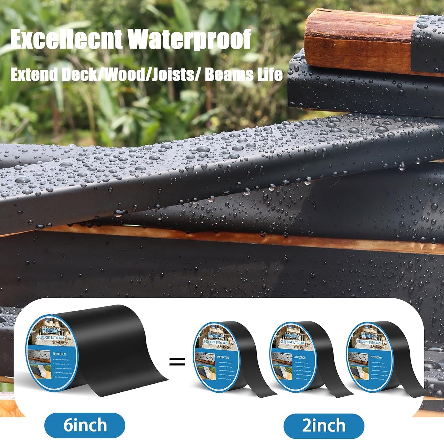 Cinta butilo para viguetas terraza 6x50" impermeable