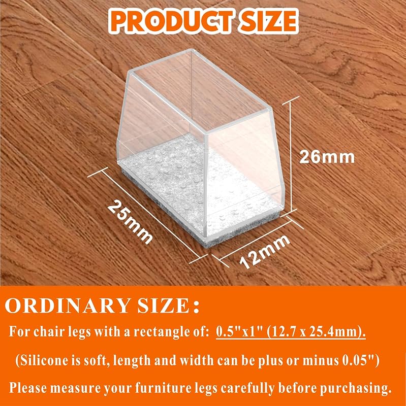Protectores patas silla suelo madera 16 fundas silicona