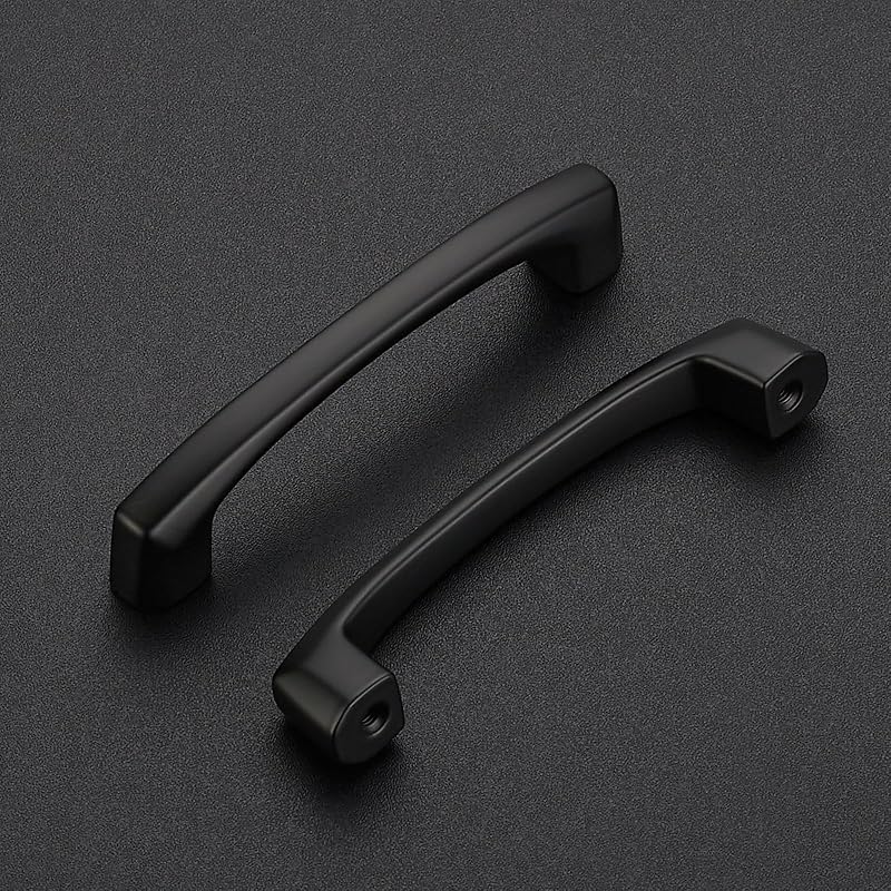 30 Manijas Cocina Negro Curvadas 3-3/4" Tocador Cajones