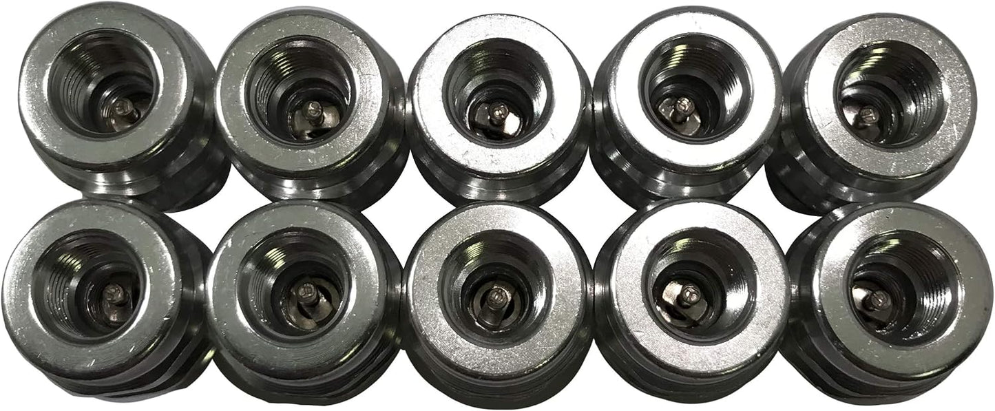 Adaptador A/C Schrader con núcleos reemplazables 25 pzas