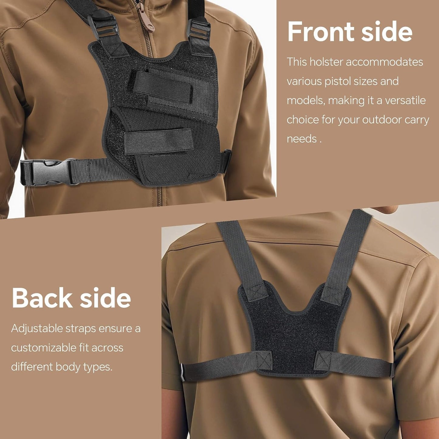 Fundas hombro ajustables para pistola al aire libre