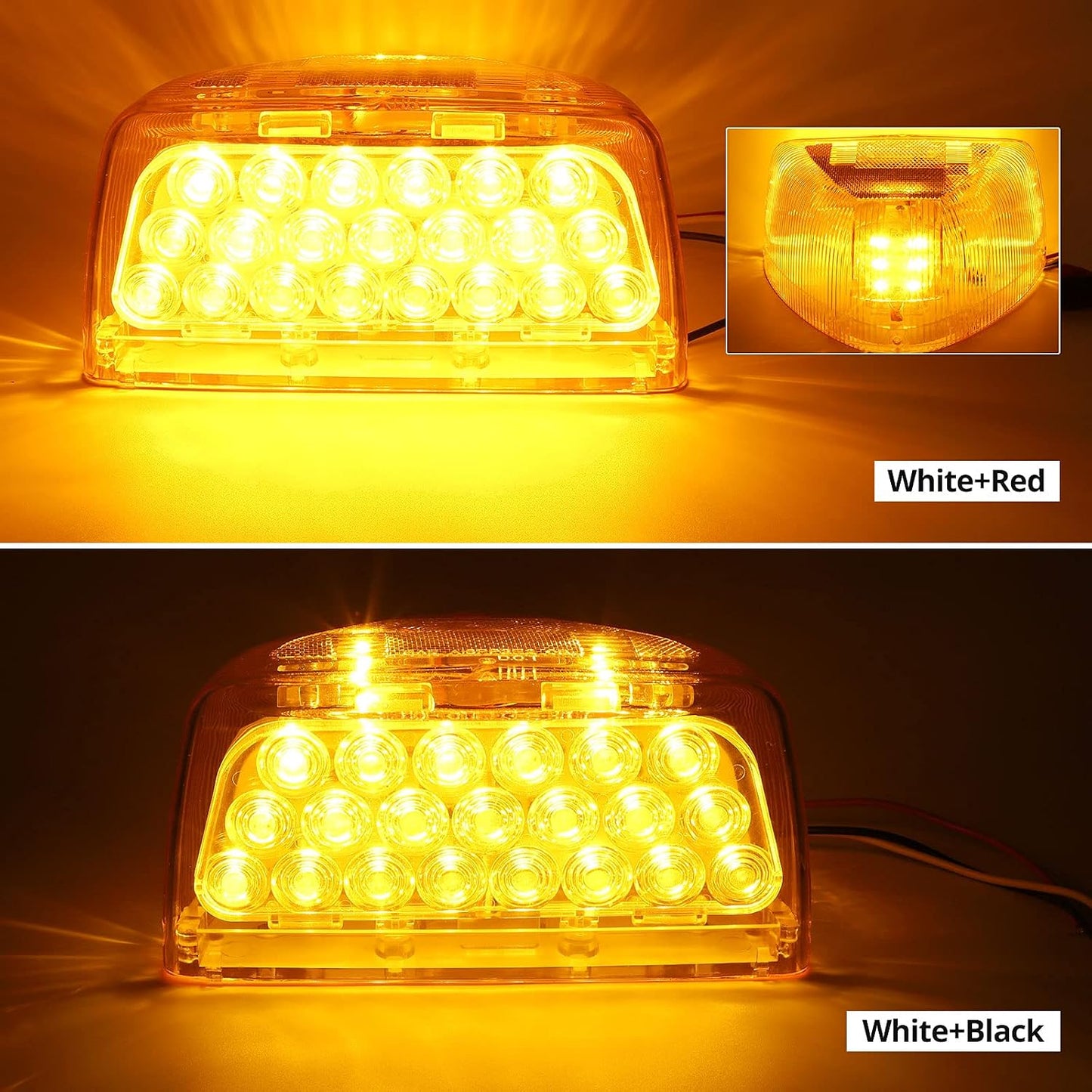 2 Luces LED Intermitentes con Cables para Peterbilt
