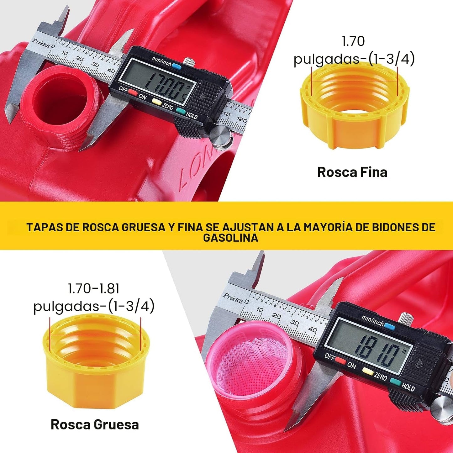 Kit 3 boquillas lata gas amarillo sellos incluidos