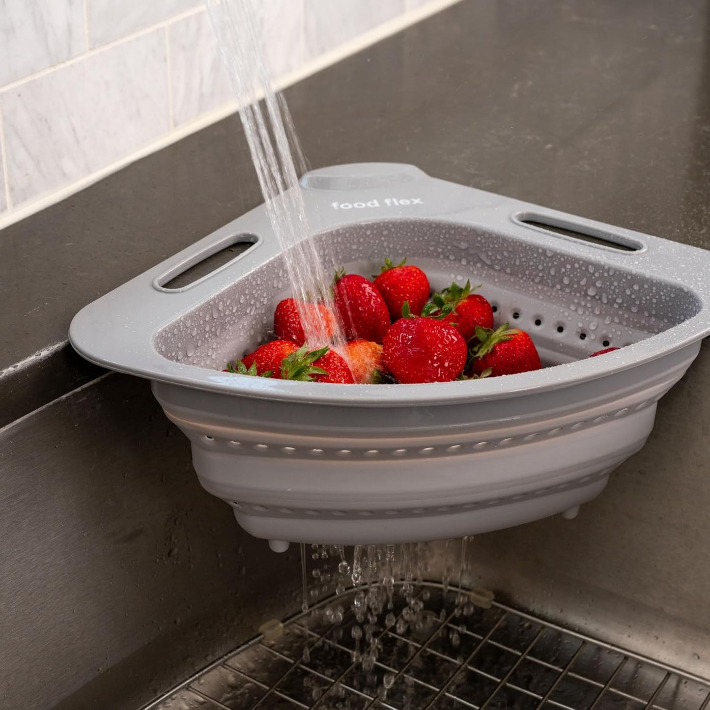 Colador esquina plegable 3.5qt gris