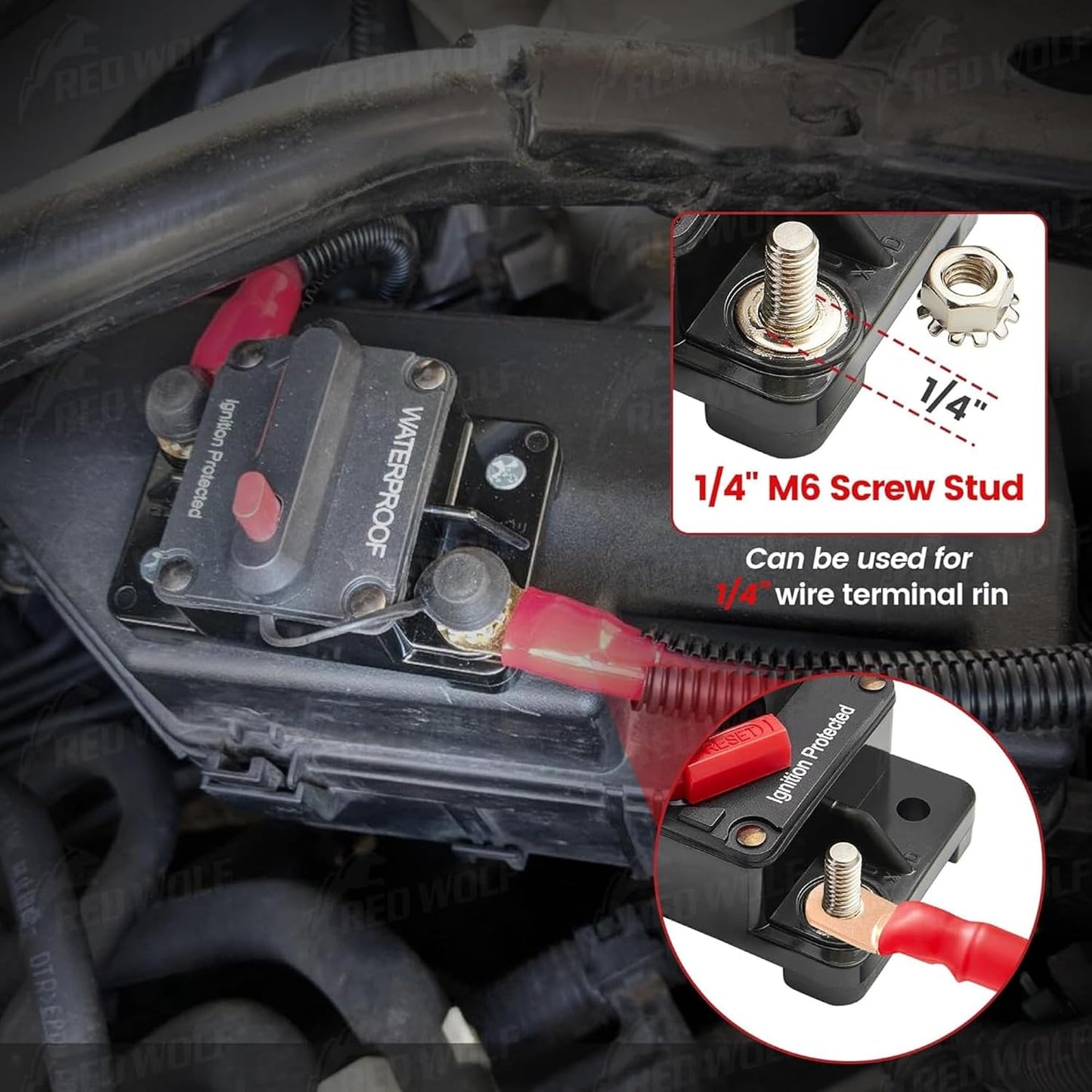 Interruptor circuito 50A para motor barco ATV 12V