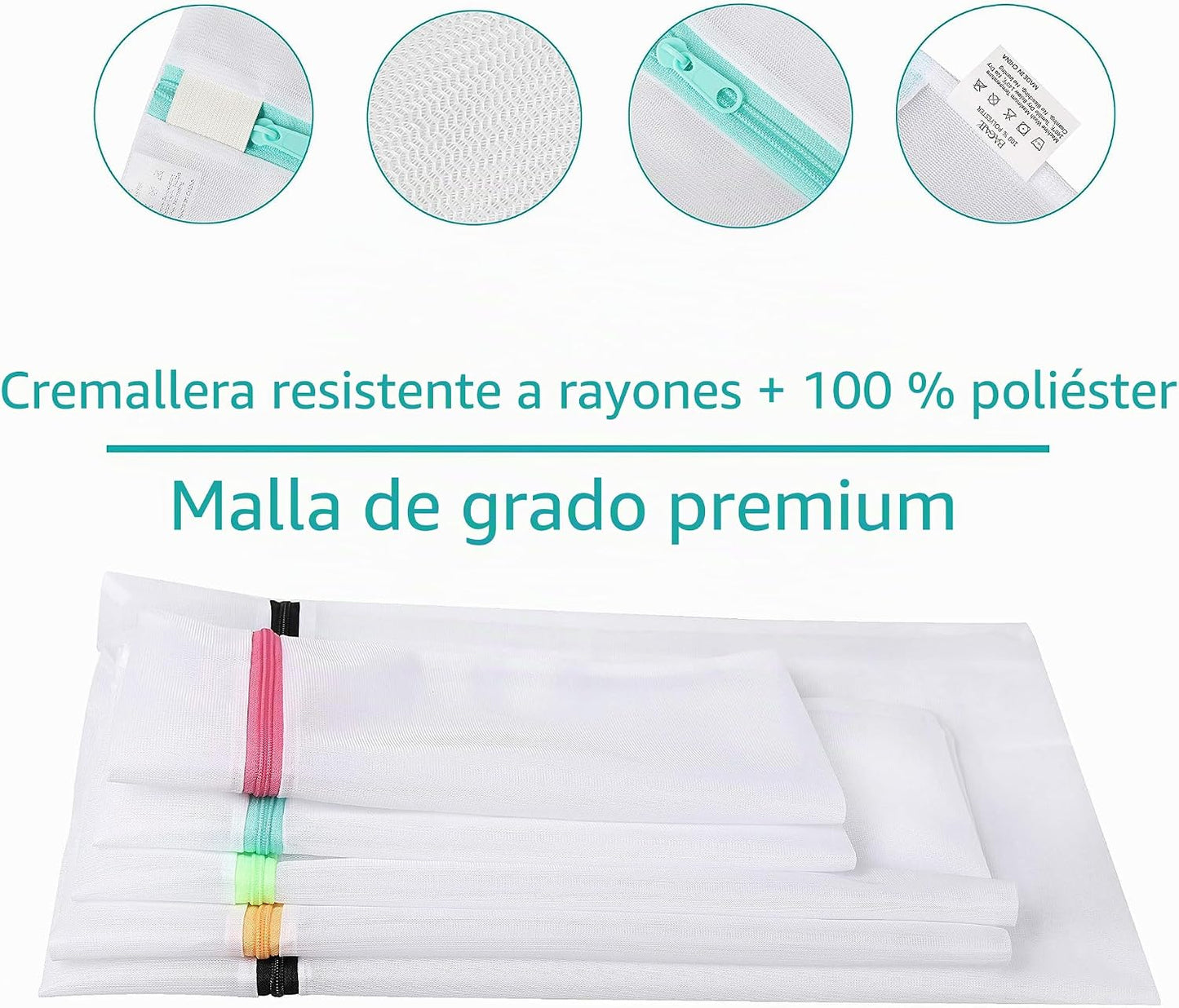 Set 7 bolsas malla para ropa interior y sujetadores