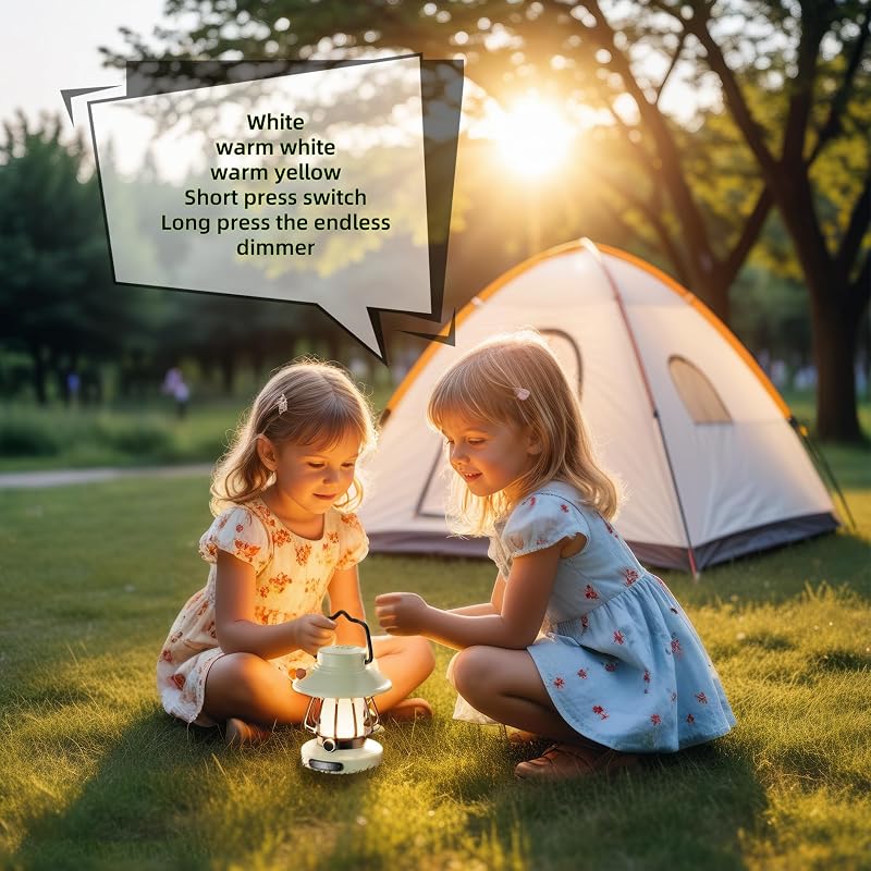 Linterna campamento niños LED recargable USB 3 colores